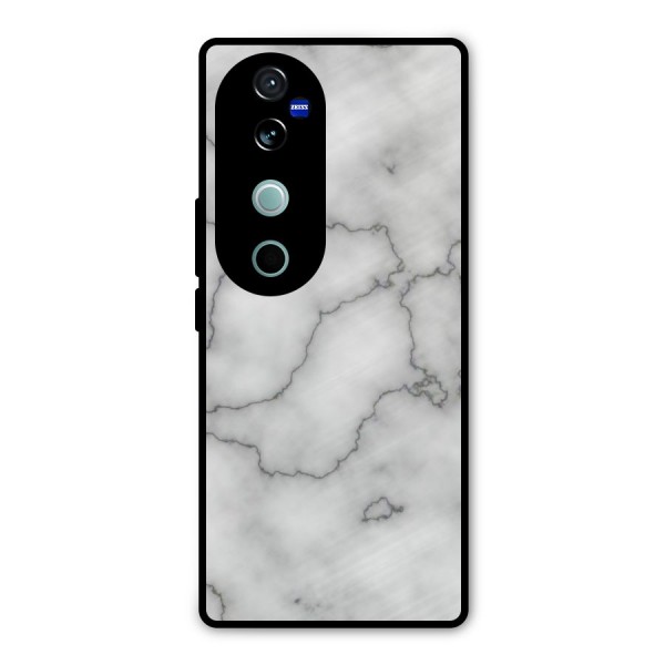 Grey Marble Metal Back Case for Vivo V40