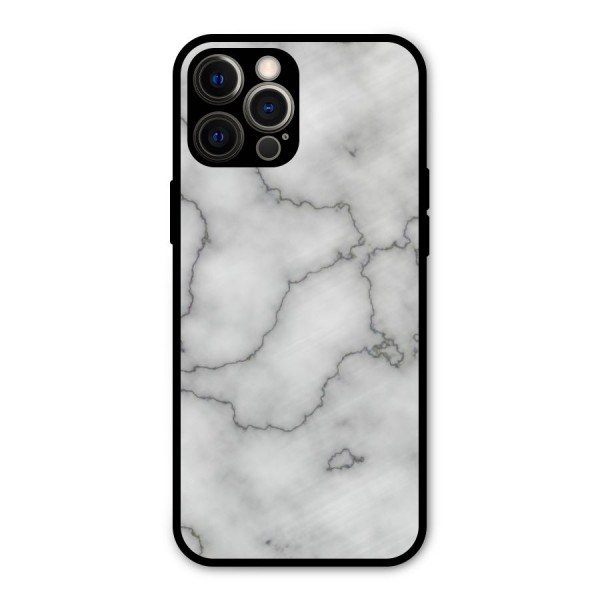 Grey Marble Metal Back Case for iPhone 12 Pro Max