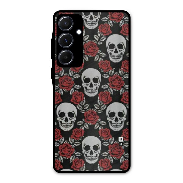 Grey Skulls Metal Back Case for Galaxy A55