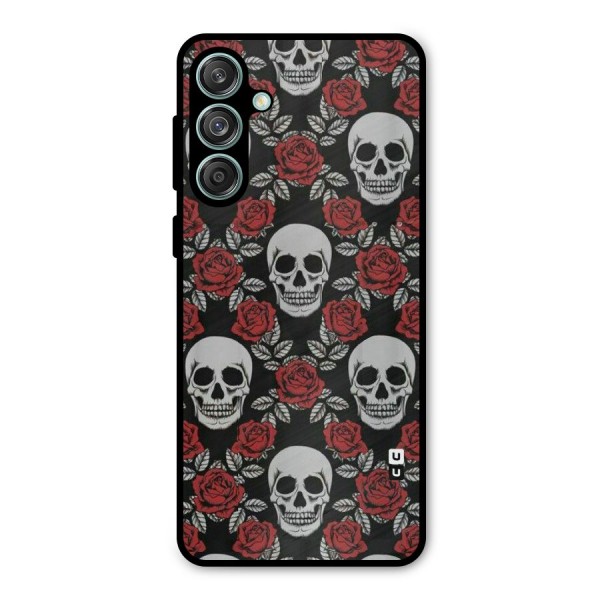 Grey Skulls Metal Back Case for Galaxy M55 5G