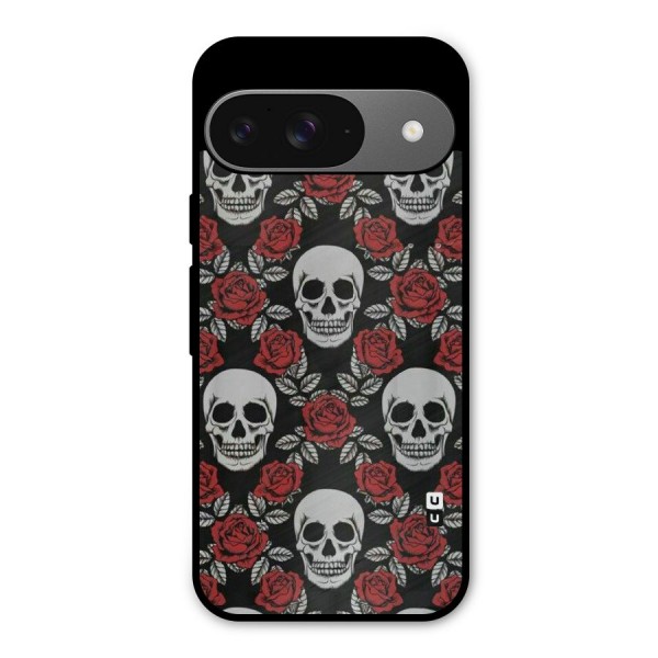 Grey Skulls Metal Back Case for Google Pixel 9
