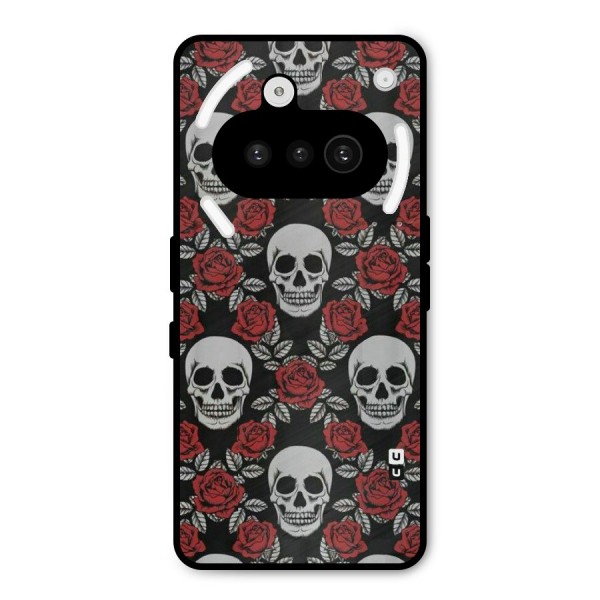 Grey Skulls Metal Back Case for Nothing Phone 3a