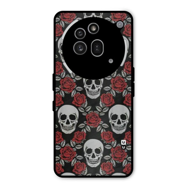 Grey Skulls Metal Back Case for Nothing Phone 3a Pro