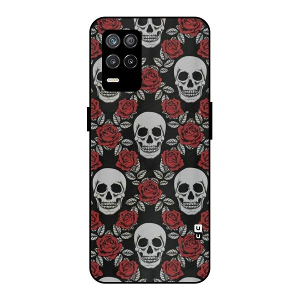 Grey Skulls Metal Back Case for Realme 9 5G