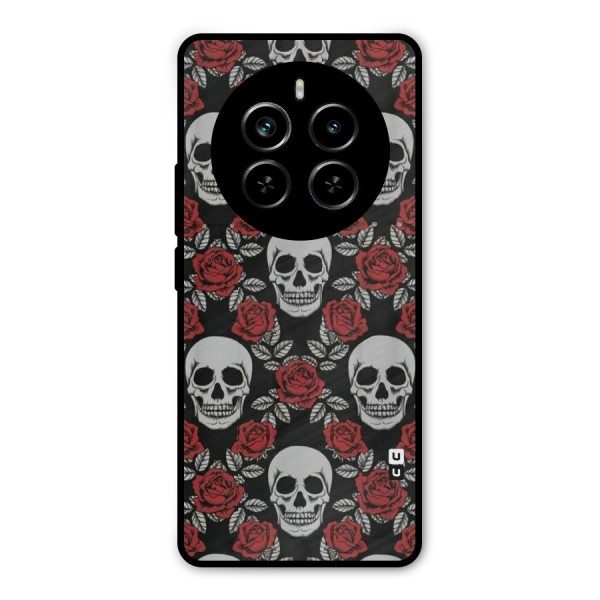 Grey Skulls Metal Back Case for Realme P1 Pro