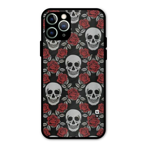 Grey Skulls Metal Back Case for iPhone 11 Pro Max
