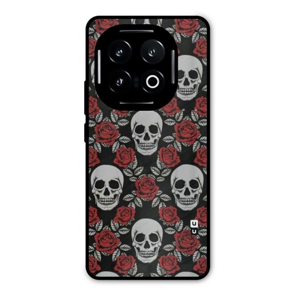 Grey Skulls Metal Back Case for iQOO 13