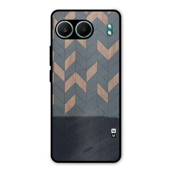 Greyish Wood Design Metal Back Case for OnePlus Nord 4