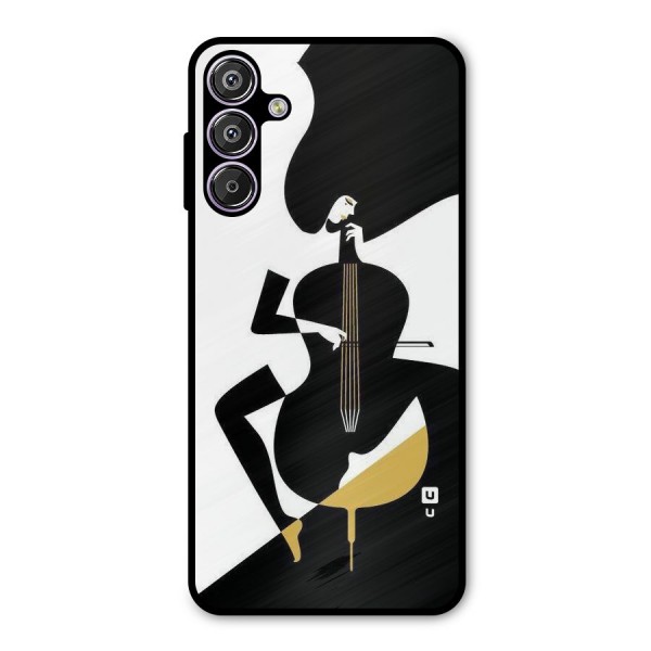 Guitar Women Metal Back Case for Galaxy F15