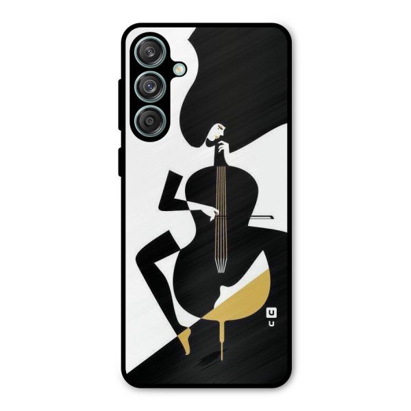 Guitar Women Metal Back Case for Galaxy M55 5G