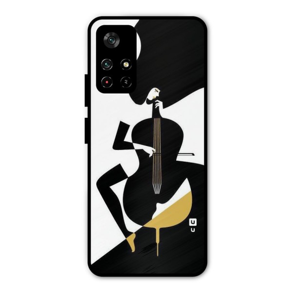 Guitar Women Metal Back Case for Poco M4 Pro 5G