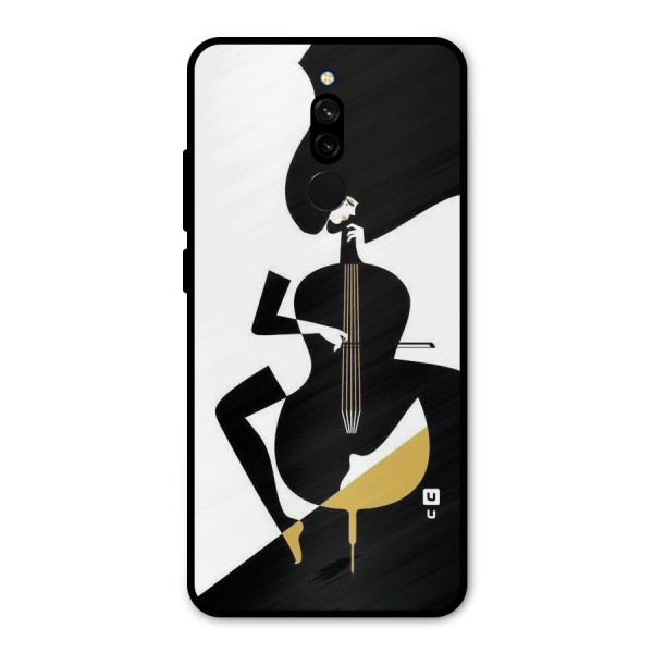 Guitar Women Metal Back Case for Redmi 8