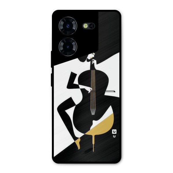 Guitar Women Metal Back Case for Tecno Pova 5 Pro 5G