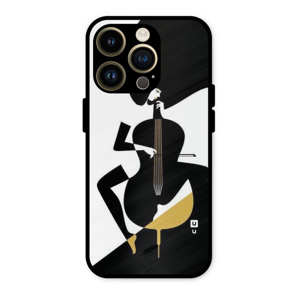 Guitar Women Metal Back Case for iPhone 14 Pro