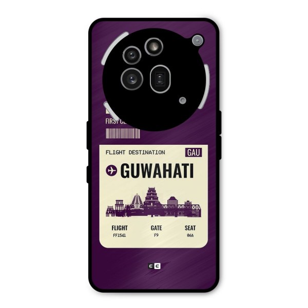 Guwahati Boarding Pass Metal Back Case for Nothing Phone 3a Pro