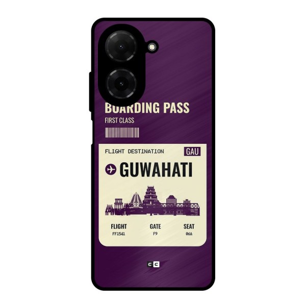 Guwahati Boarding Pass Metal Back Case for Poco C71