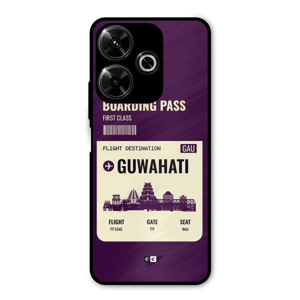 Guwahati Boarding Pass Metal Back Case for Poco M6 Plus