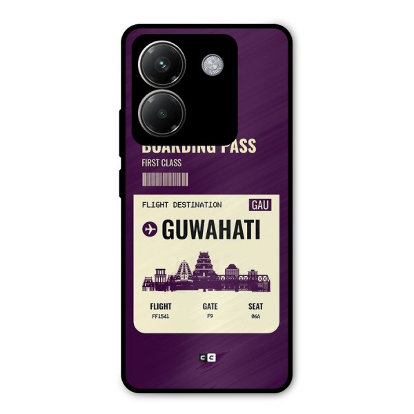 Guwahati Boarding Pass Metal Back Case for Poco M7 Pro 5G