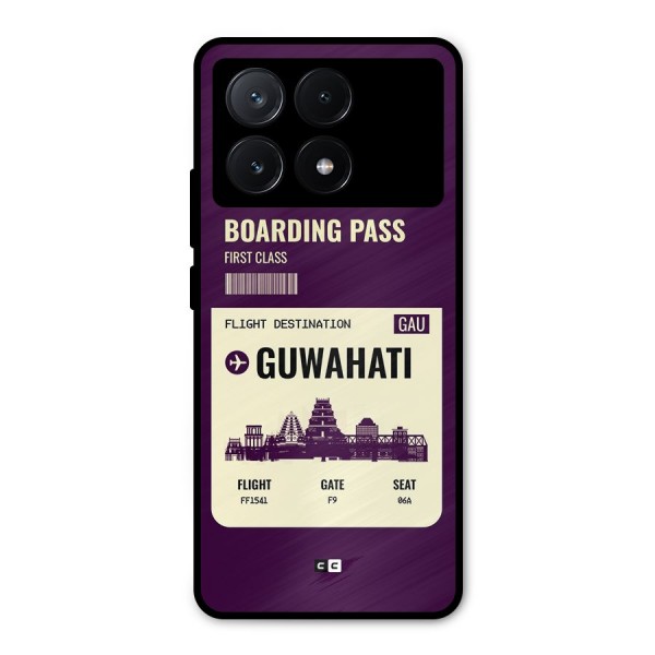 Guwahati Boarding Pass Metal Back Case for Poco X6 Pro
