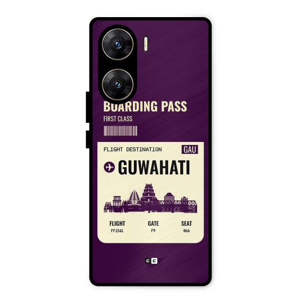 Guwahati Boarding Pass Metal Back Case for Vivo V29e