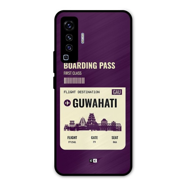 Guwahati Boarding Pass Metal Back Case for Vivo X50