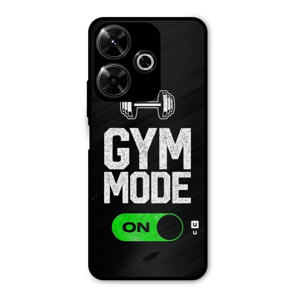 Gym Mode On Metal Back Case for Poco M6 Plus