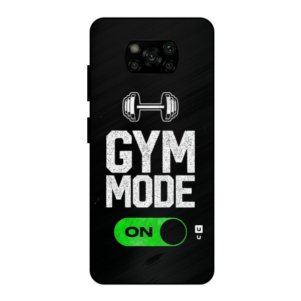 Gym Mode On Metal Back Case for Poco X3