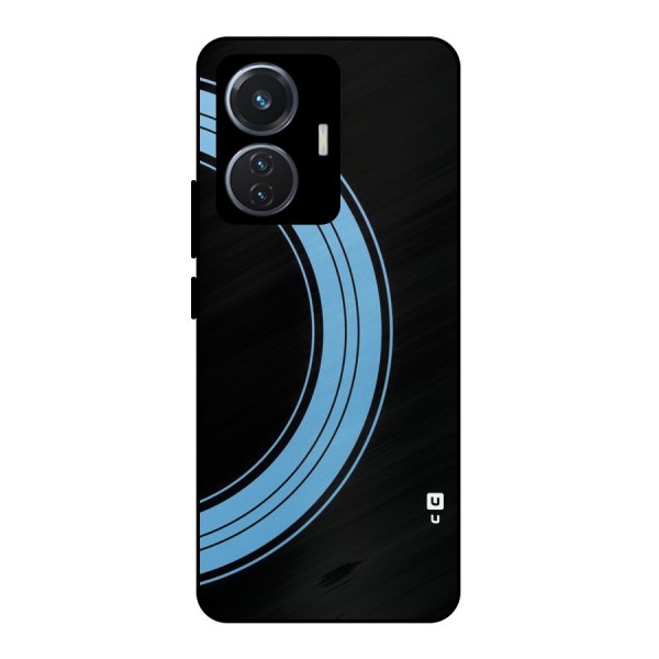 Half Circles Metal Back Case for iQOO Z6 44W