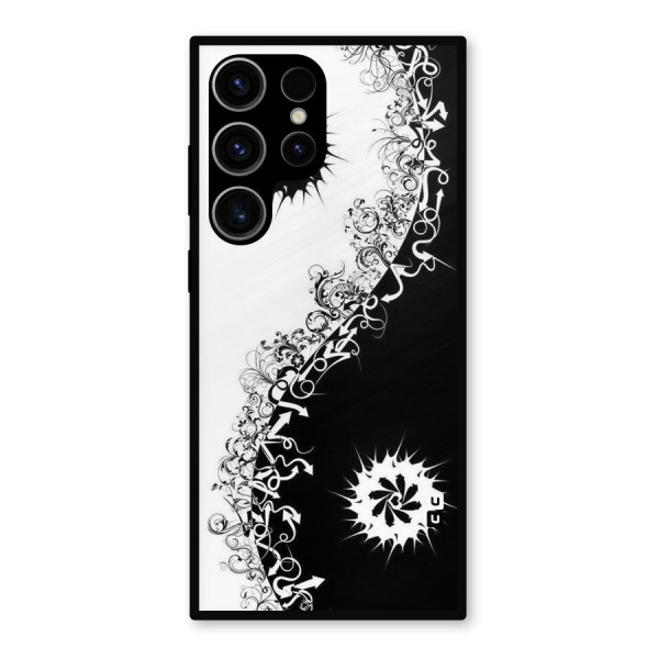 Half Peace Design Metal Back Case for Galaxy S23 Ultra