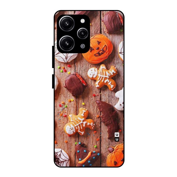 Halloween Chocolates Glass Back Case for Redmi 12 4G