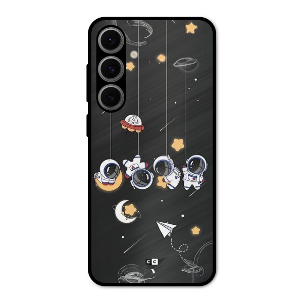Hanging Astronauts Metal Back Case for Galaxy S24 FE