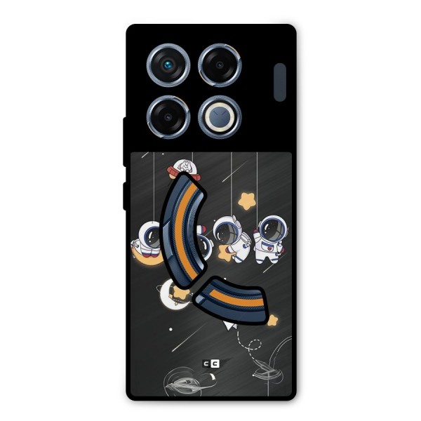 Hanging Astronauts Metal Back Case for Infinix GT 20 Pro
