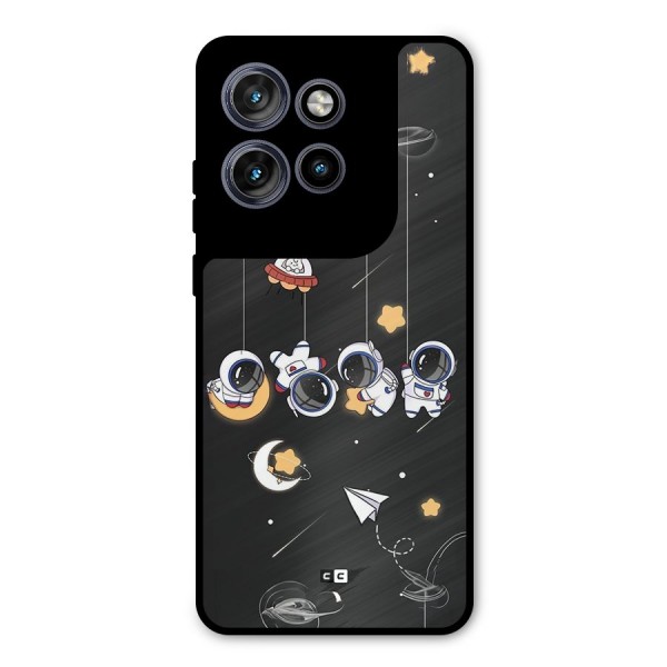 Hanging Astronauts Metal Back Case for Motorola Edge 50 Neo