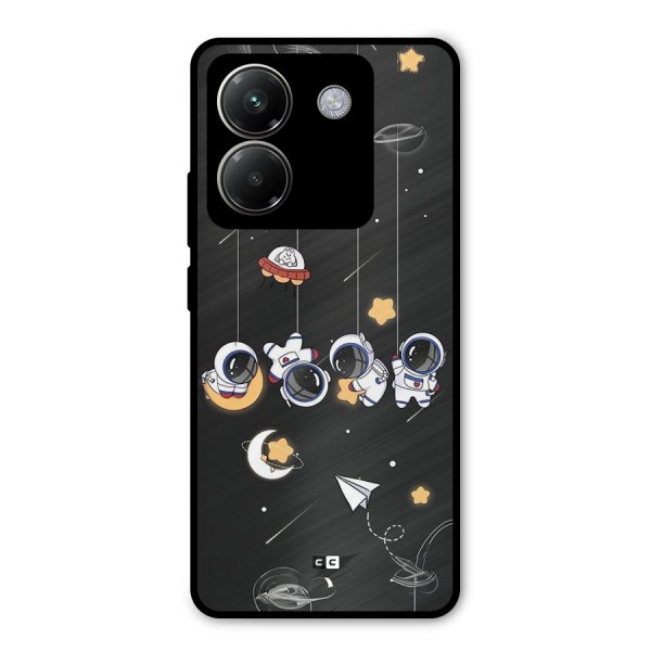 Hanging Astronauts Metal Back Case for Poco M7 Pro 5G