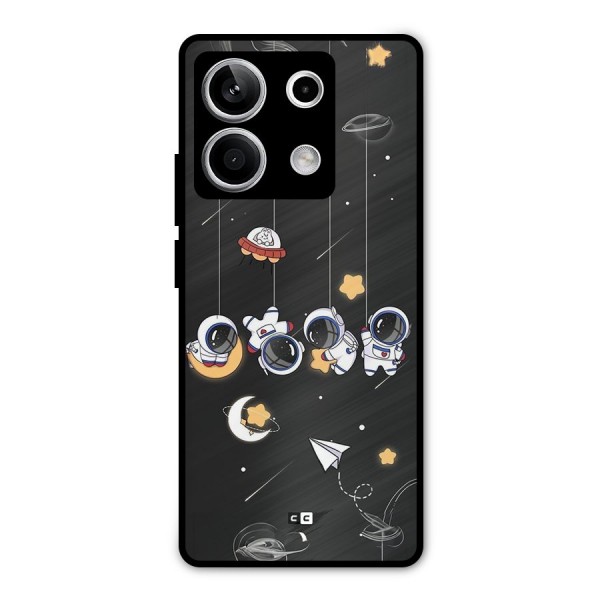 Hanging Astronauts Metal Back Case for Redmi Note 13 5G
