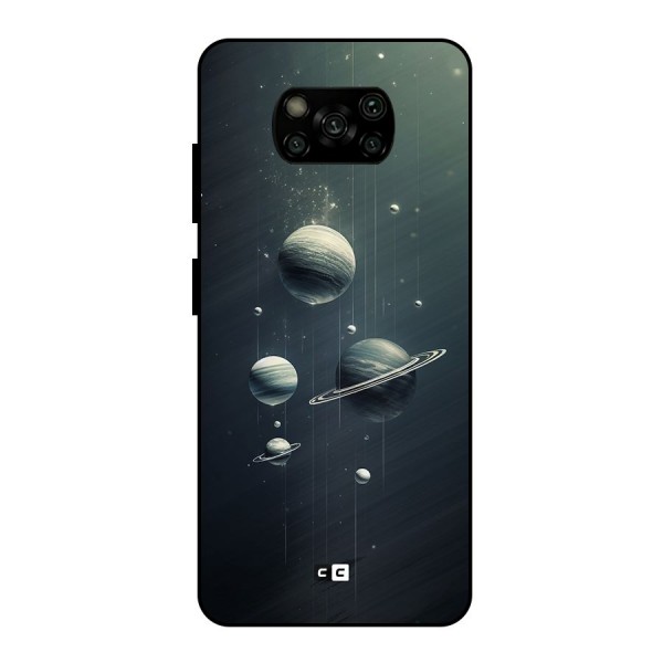Hanging Planets Metal Back Case for Poco X3
