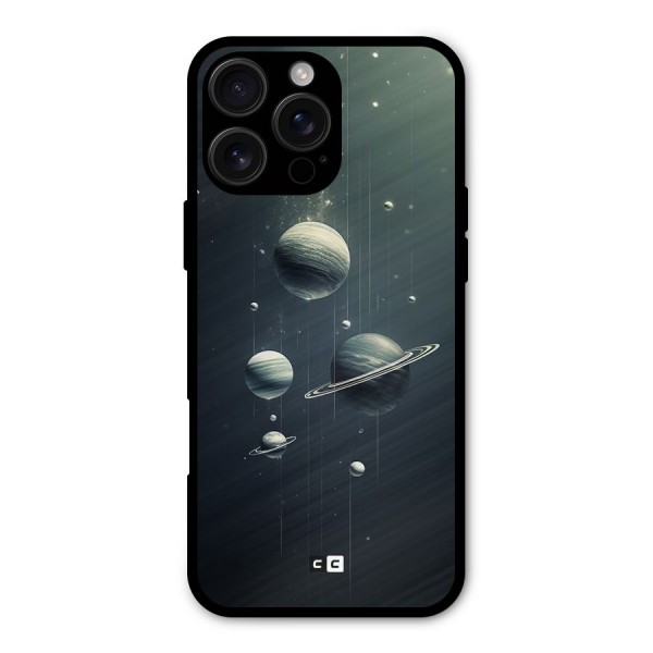 Hanging Planets Metal Back Case for iPhone 16 Pro Max