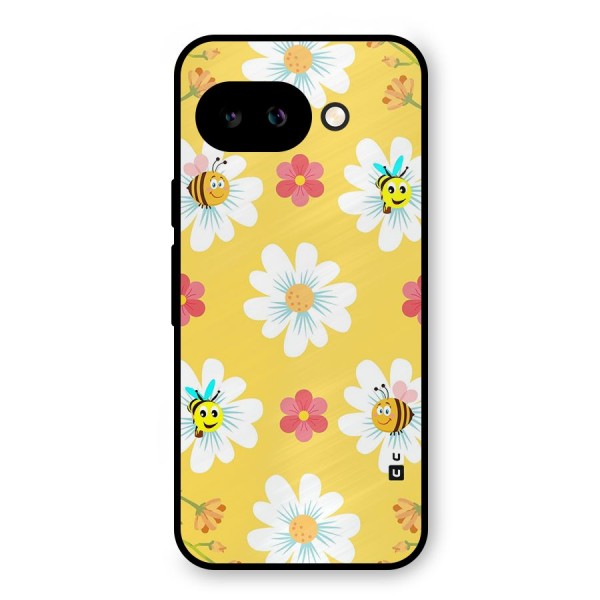 Happy Flowers Metal Back Case for Google Pixel 9a