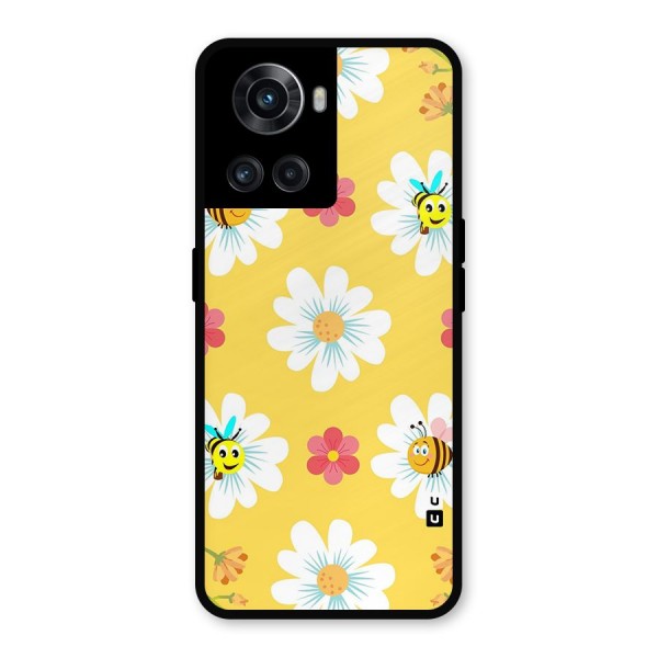 Happy Flowers Metal Back Case for OnePlus 10R