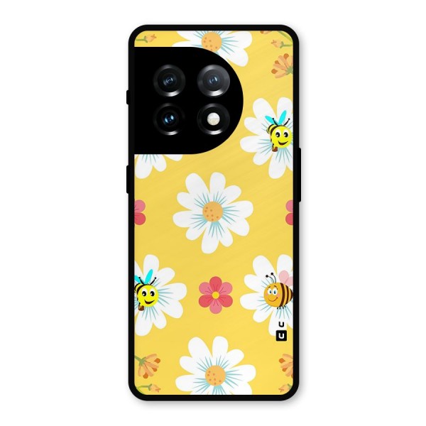 Happy Flowers Metal Back Case for OnePlus 11