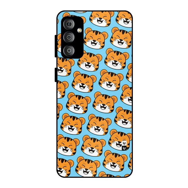 Happy Kitten Pattern Metal Back Case for Galaxy F23