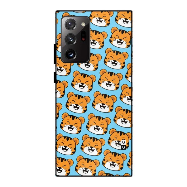 Happy Kitten Pattern Metal Back Case for Galaxy Note 20 Ultra 5G
