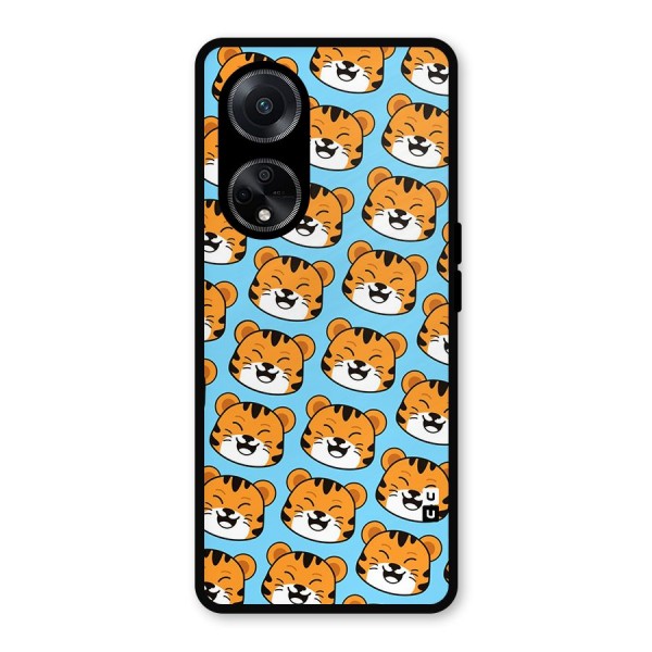 Happy Kitten Pattern Metal Back Case for Oppo F23