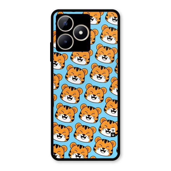 Happy Kitten Pattern Metal Back Case for Realme C53