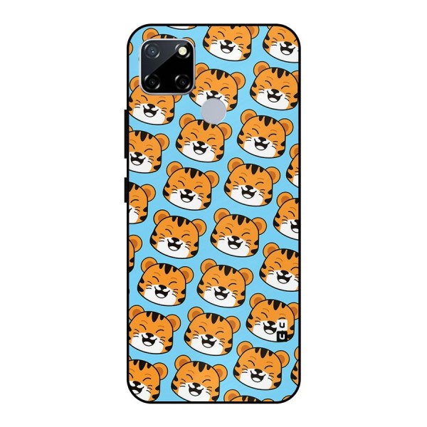 Happy Kitten Pattern Metal Back Case for Realme Narzo 30A