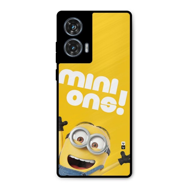 Happy Minion Metal Back Case for Motorola Edge 50 Fusion