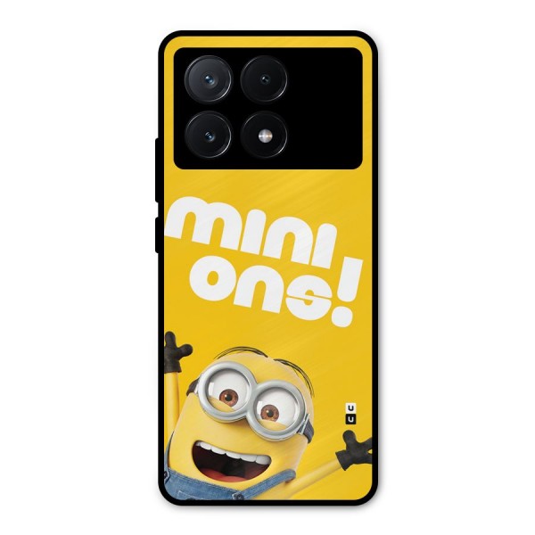 Happy Minion Metal Back Case for Poco X6 Pro