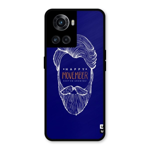 Happy Movember Blue Metal Back Case for OnePlus 10R
