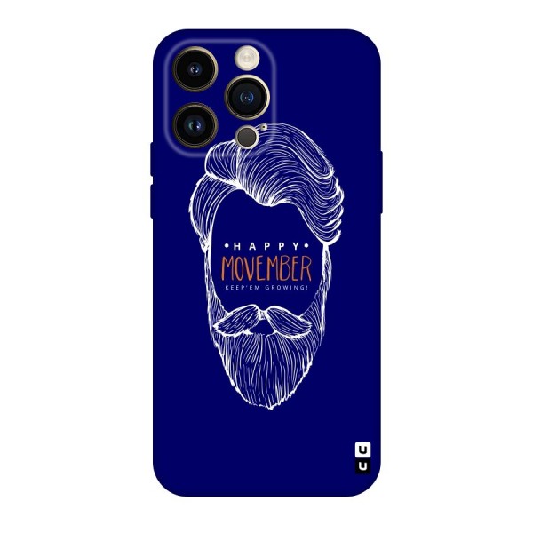 Happy Movember Blue Original Polycarbonate Back Case for iPhone 14 Pro Max