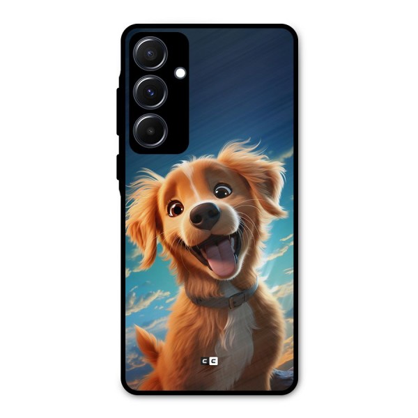 Happy Puppy Metal Back Case for Galaxy A55